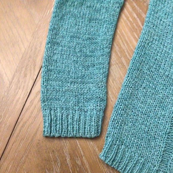 Norton Studio Womens Teal Cable Knit Pullover Sweater Size Small - Picture 3 of 9